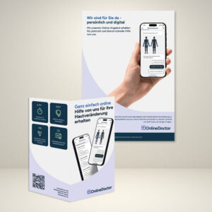 Flyer und Poster mit Infos zu OnlineDoctor