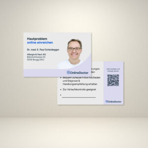 Visitenkarte für Dermatologen bei OnlineDoctor