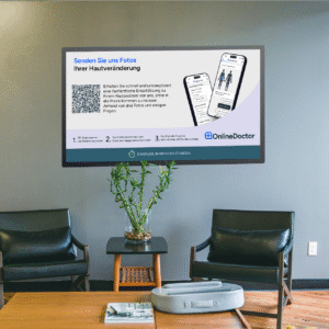 Wartezimmer TV mit Info zu OnlineDoctor