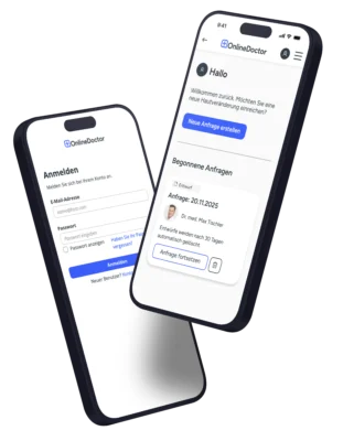 OnlineDoctor Website mit Patientaccount